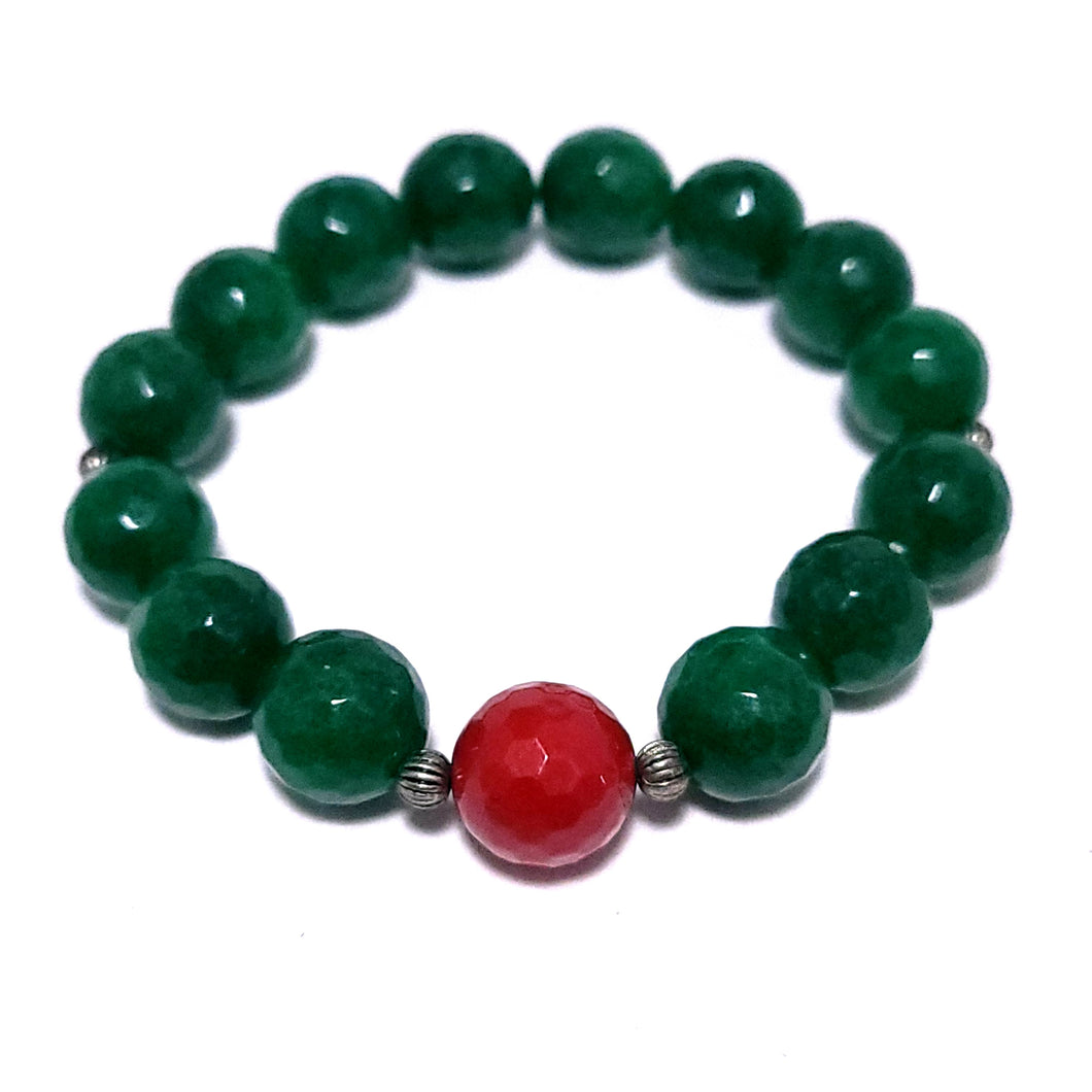 Green & red jade
